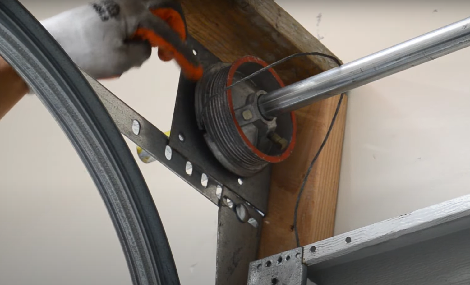 Garage door cables.