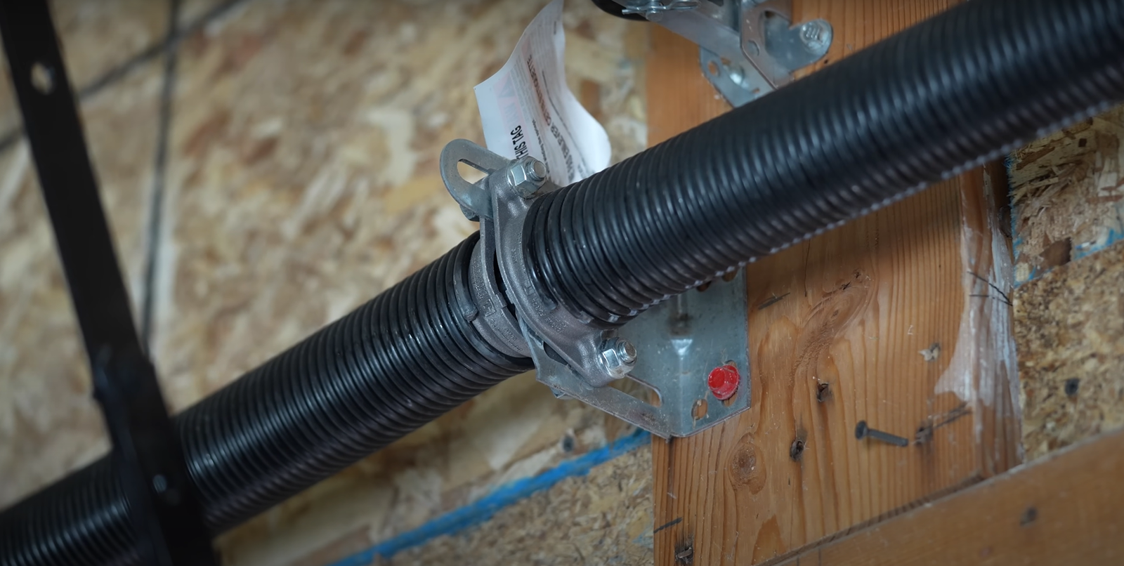 A garage door springs.