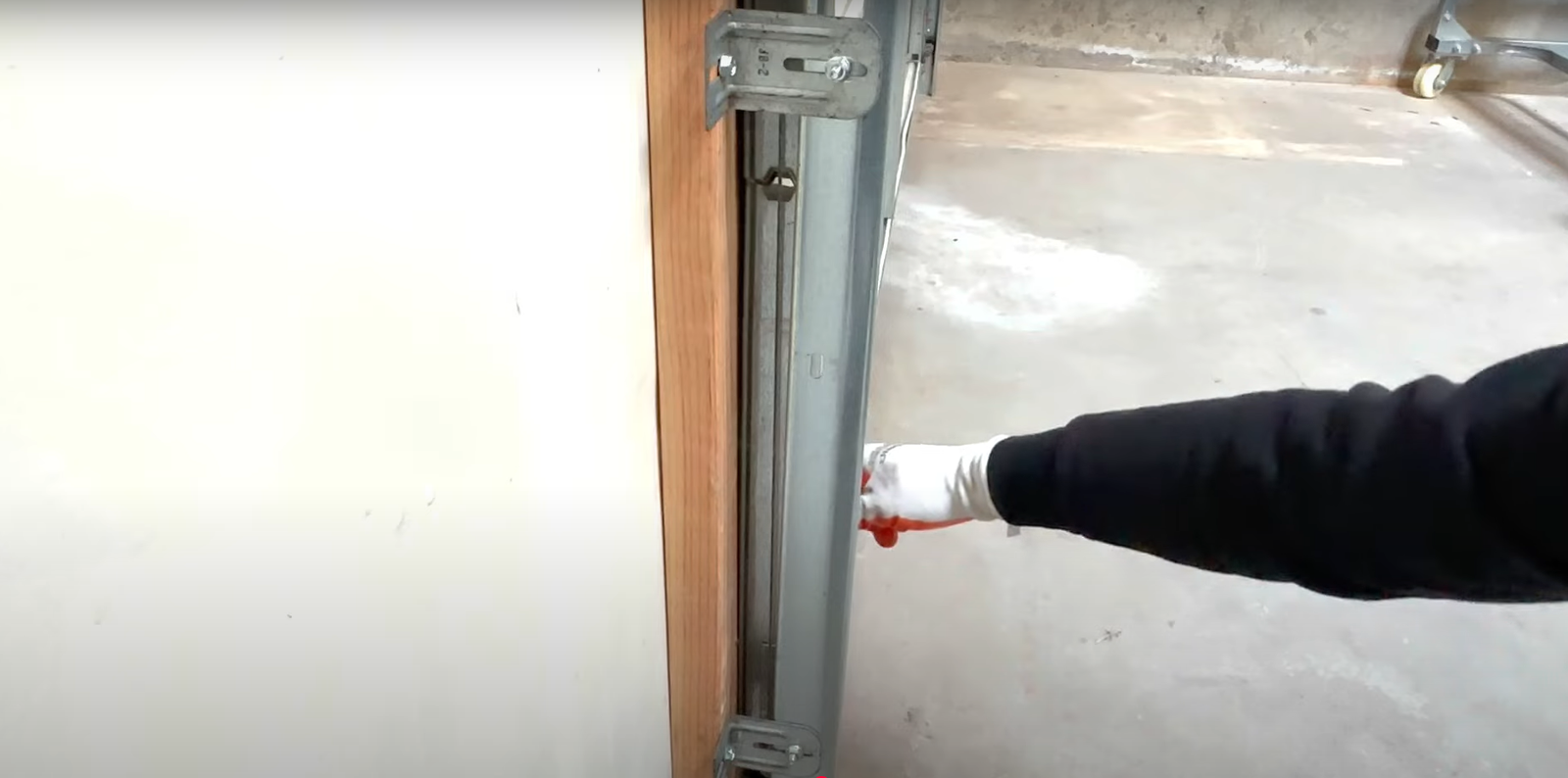 Garage door track.